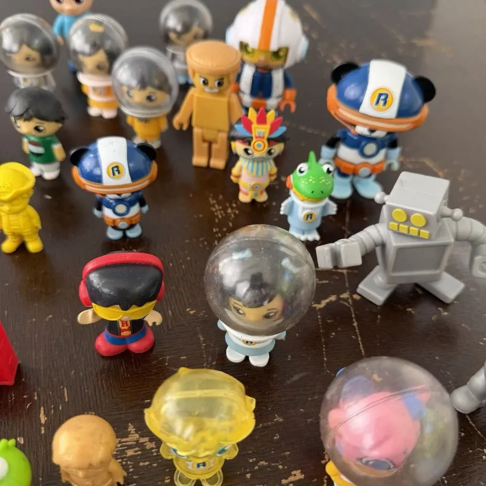 Ryan’s World Figures Lot 58 Pieces Red Titan Pandas Robots Helmet Astronauts
